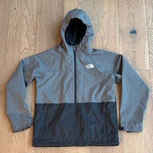 The North Face Two-Tone Dark Gray and Light Gray Rain Jacket